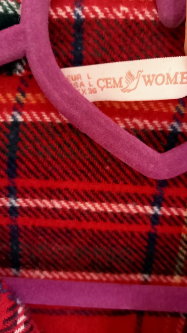 Kırmızı Ekose Kareli Oduncu Kışlık Crop Gömlek - Görsel 3