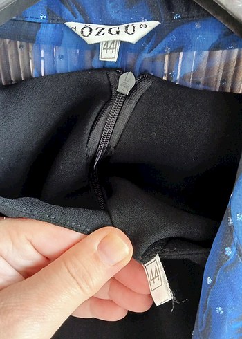 Siyah Saks Abiye Takım Elbise Kolsuz Bluz Etek ve Şifon Gömlek - Görsel 7