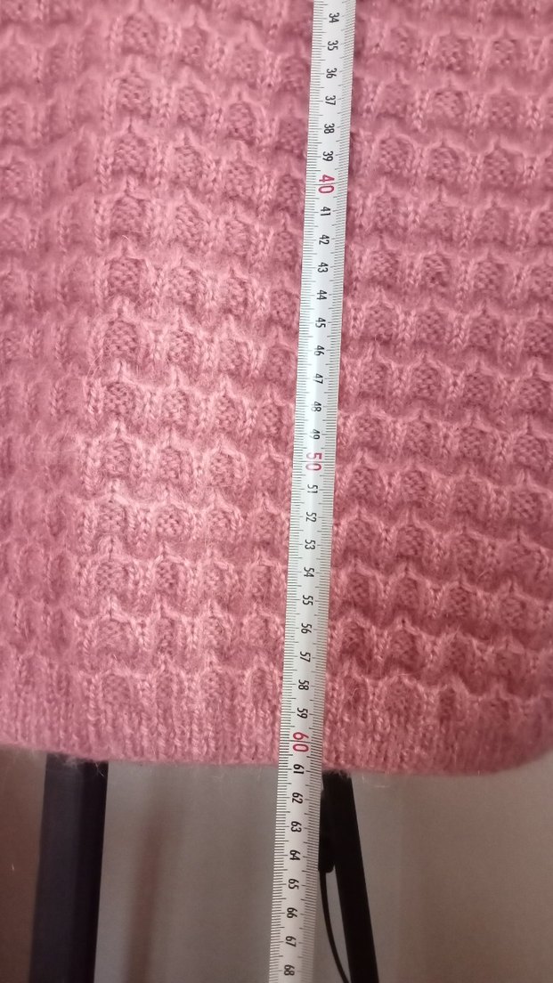 Pembe Gül Kurusu Tiftik Yün Çeyizlik Gelin Yeleği Örme Yelek - Görsel 4