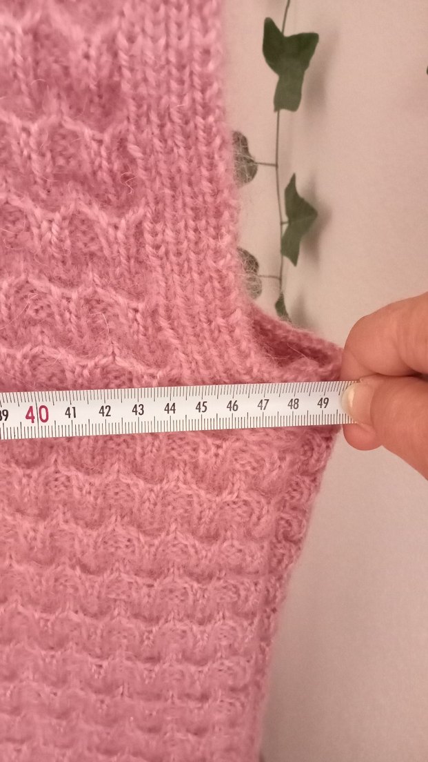 Pembe Gül Kurusu Tiftik Yün Çeyizlik Gelin Yeleği Örme Yelek - Görsel 5