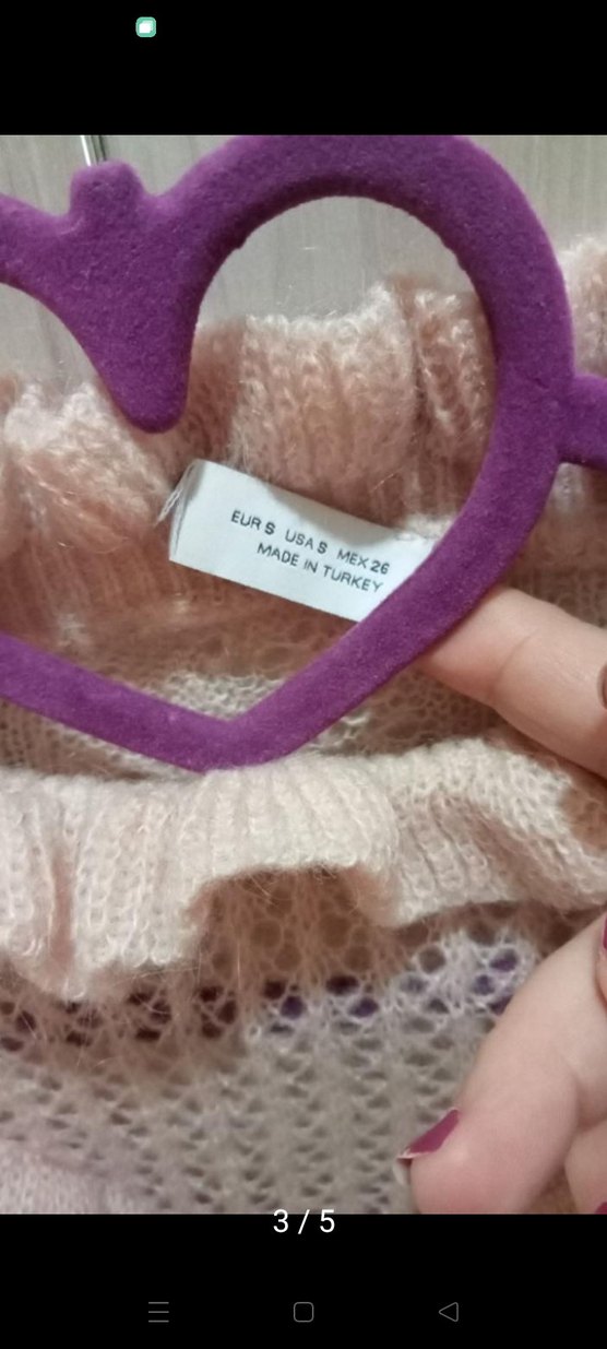 Zara Ajurlu Delikli İnce Crop Triko Kazak - Görsel 3