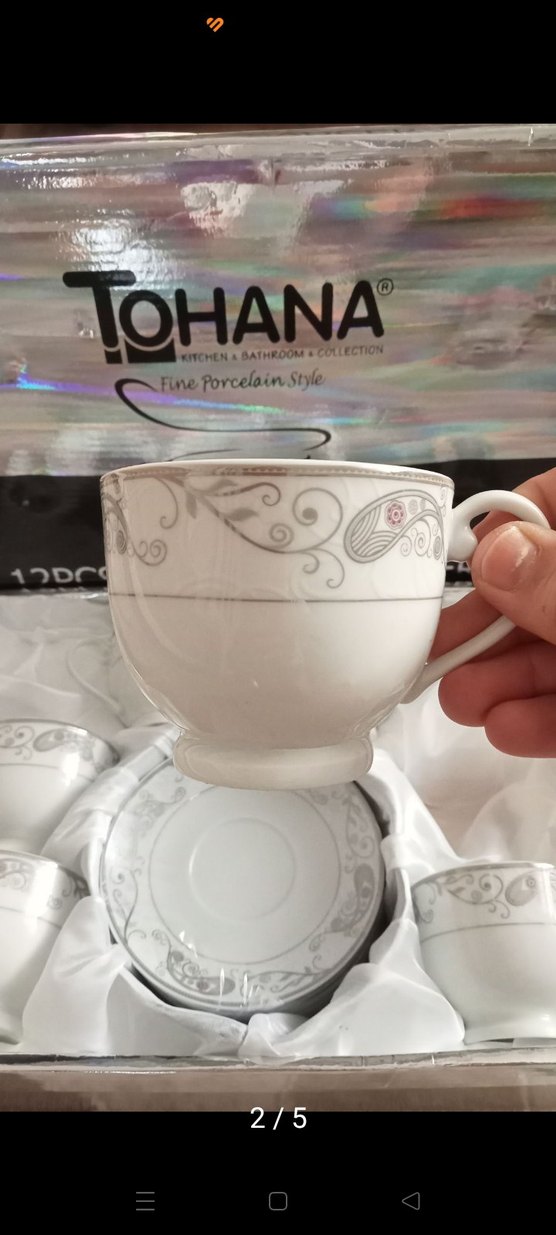 Gri Desenli Beyaz 6'lı Nescafe Çay Fincan Takımı - Görsel 2