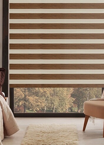 Bambu Desen Zebra Stor Perde