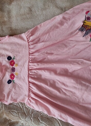 5 Yaş Beden Kız çocuk pembe elbise 5-6 yas
