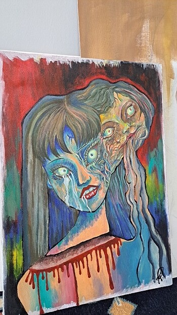 Zara Home Akrilik boya tablo Tomie junji ito