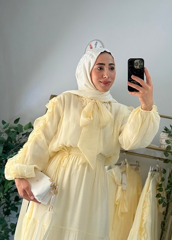 Zara Sarı etekli takım