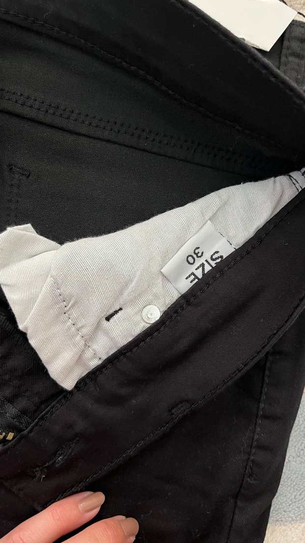 Kadın Siyah Midi Boy Denim Pantolon - Görsel 2