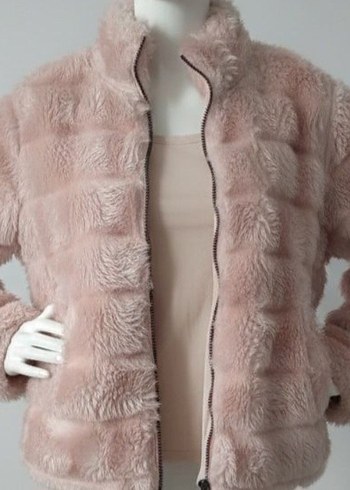 Pembe Peluş tüylü Ceket - Görsel 2