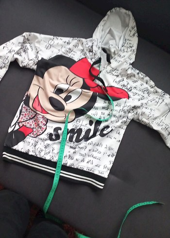 Kız Çocuk Renkli Baskılı Kapüşonlu Sweatshirt - Görsel 5