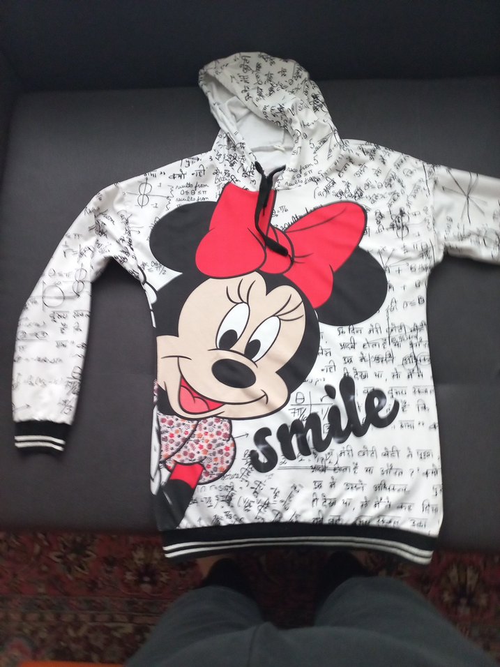 Kız Çocuk Renkli Baskılı Kapüşonlu Sweatshirt - Görsel 2