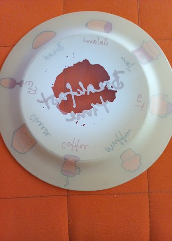 Turuncu Desenli Büyük  SErvis Tabağı
7 adet.. - Görsel 2