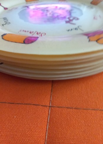 Turuncu Desenli Büyük  SErvis Tabağı
7 adet.. - Görsel 6