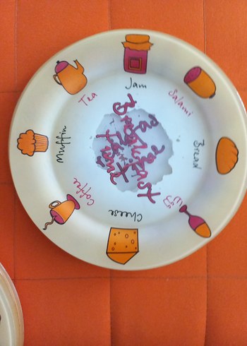 Turuncu Desenli Büyük  SErvis Tabağı
7 adet.. - Görsel 4