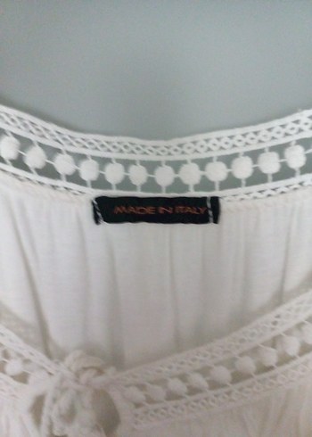 Dantel Detaylı Bohem Beyaz Kadın Bluz - Görsel 5