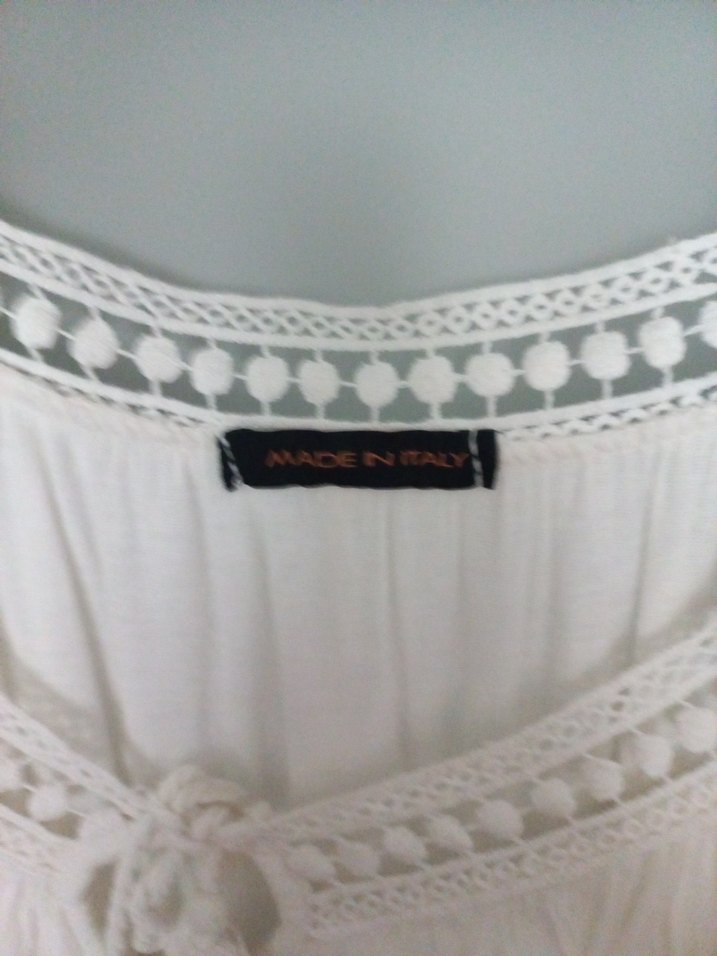 Dantel Detaylı Bohem Beyaz Kadın Bluz - Görsel 5