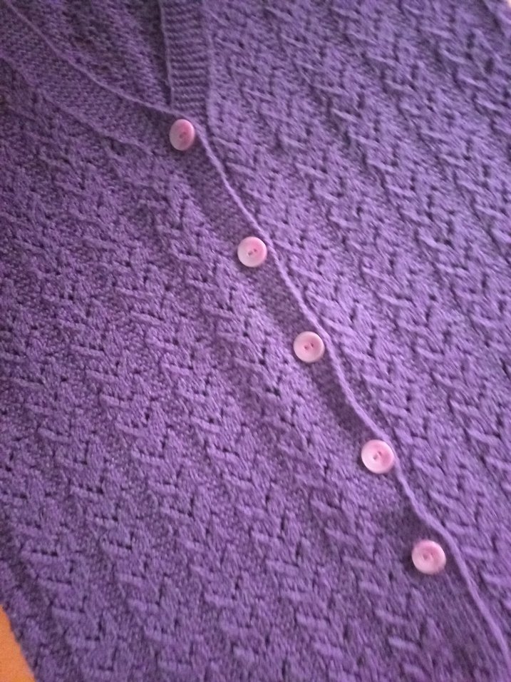 Mor Örgü Yelek - Görsel 3