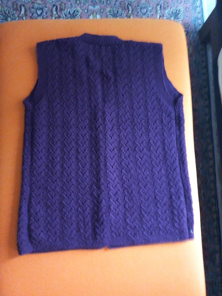 Mor Örgü Yelek - Görsel 2