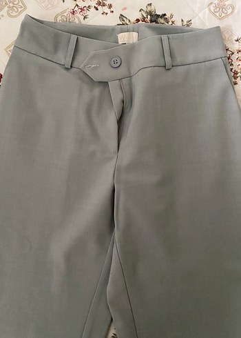 m Beden Gri Düğmeli Kadın W Collection Kumaş Pantolon