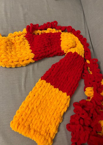 Renkli Örgü Kadın Atkı - Görsel 6