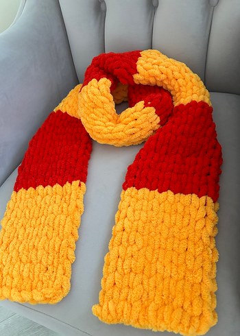 Renkli Örgü Kadın Atkı - Görsel 2