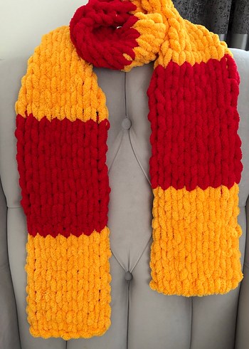 Renkli Örgü Kadın Atkı - Görsel 3