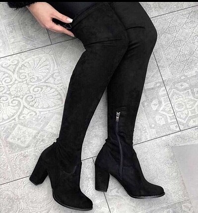 Diz Üstü Streç Çizme 8 cm ????