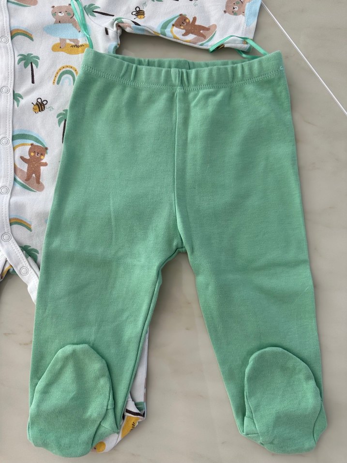 Bebek Erkek Pamuklu 4'lü Takım Yeşil - Görsel 3