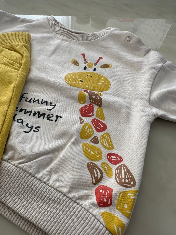 Bebek Erkek Renkli Baskılı 2'li Takım - Görsel 3