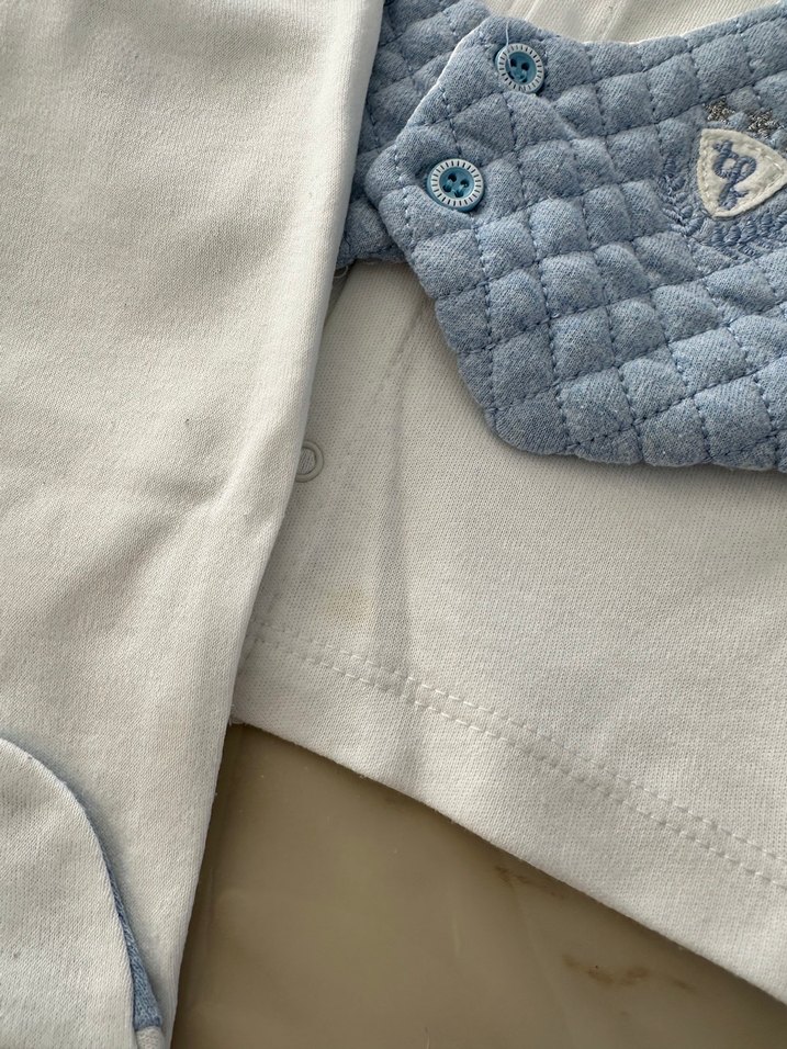 Bebek Erkek Nakışlı Triko Yelek Takımı - Görsel 2