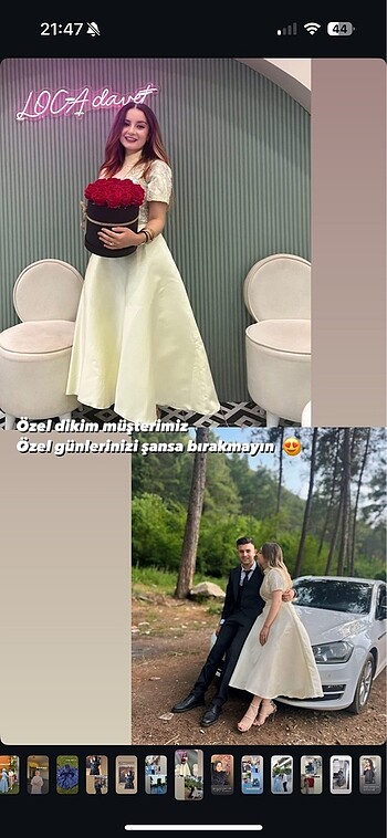 36 Beden beyaz Renk Nişan söz elbisesi