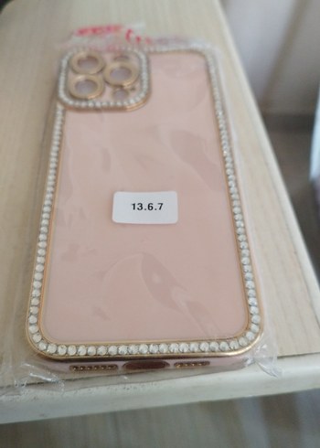 Pembe Payetli Bohem Telefon Kılıfı 13 pro - Görsel 3