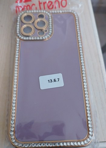 Mor Payetli Bohem Telefon Kılıfı iphone 13 pro - Görsel 3