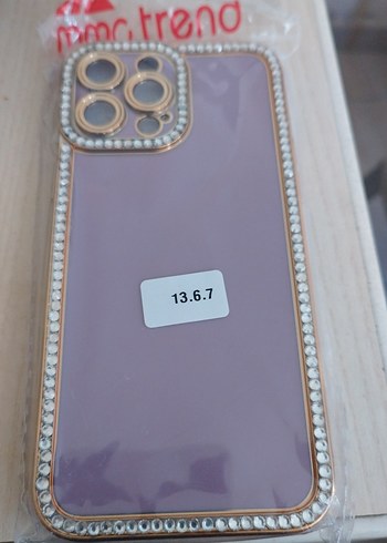 Mor Payetli Bohem Telefon Kılıfı iphone 13 pro - Görsel 2