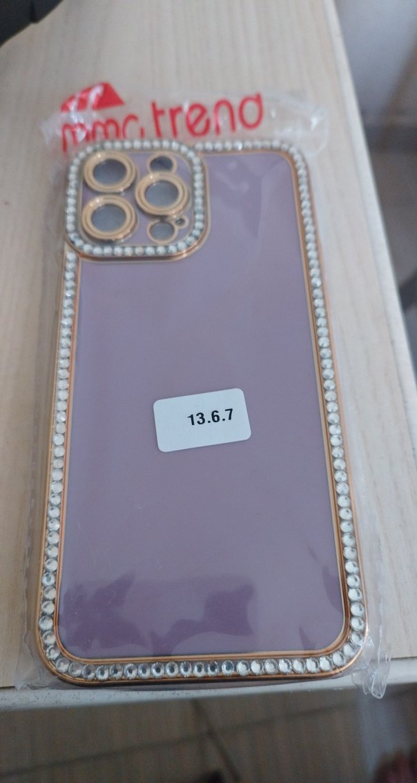 Mor Payetli Bohem Telefon Kılıfı iphone 13 pro - Görsel 3