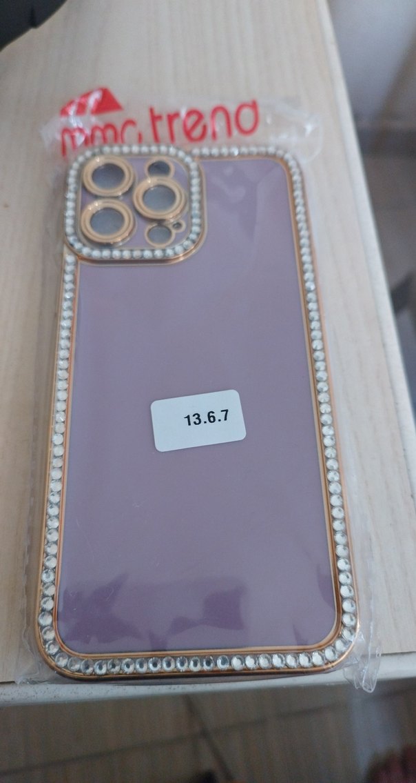 Mor Payetli Bohem Telefon Kılıfı iphone 13 pro - Görsel 2