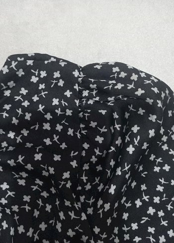 Siyah saten kumaş buluz - Görsel 5