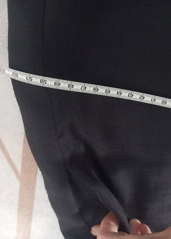 Kadın Siyah Piliseli Uzun Kumaş Pantolon - Görsel 7