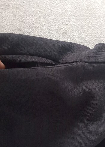 Kadın Siyah Piliseli Uzun Kumaş Pantolon - Görsel 5