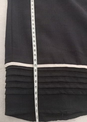 Kadın Siyah Piliseli Uzun Kumaş Pantolon - Görsel 4