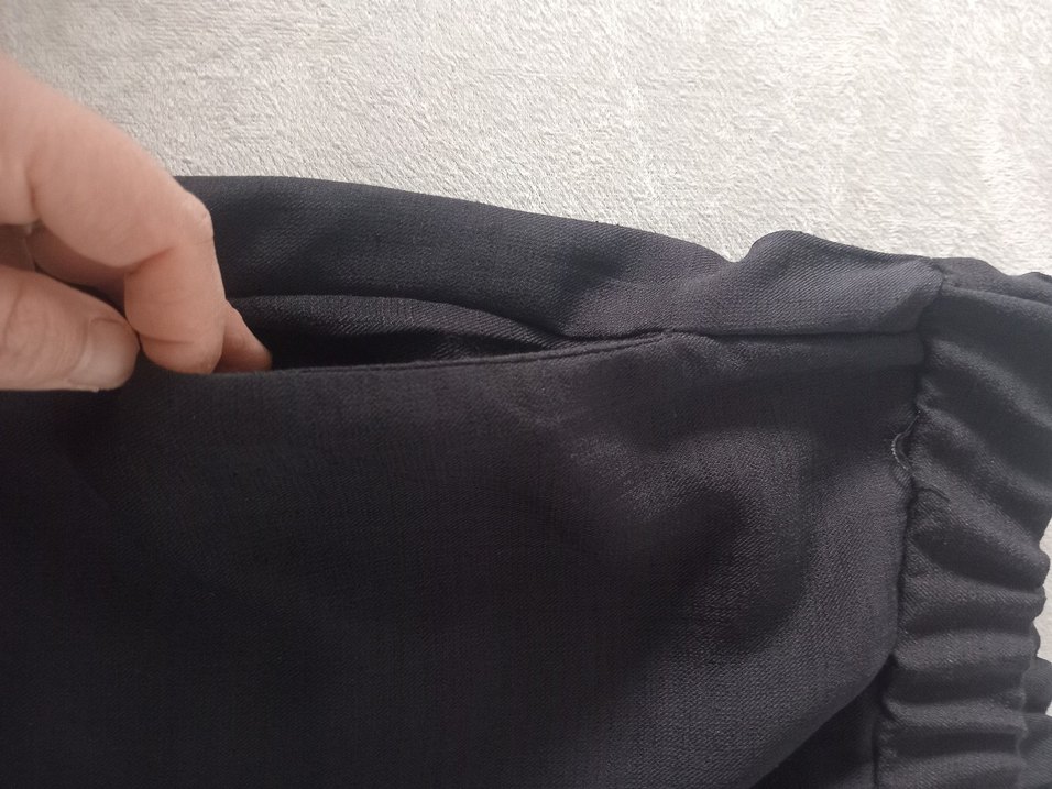 Kadın Siyah Piliseli Uzun Kumaş Pantolon - Görsel 5