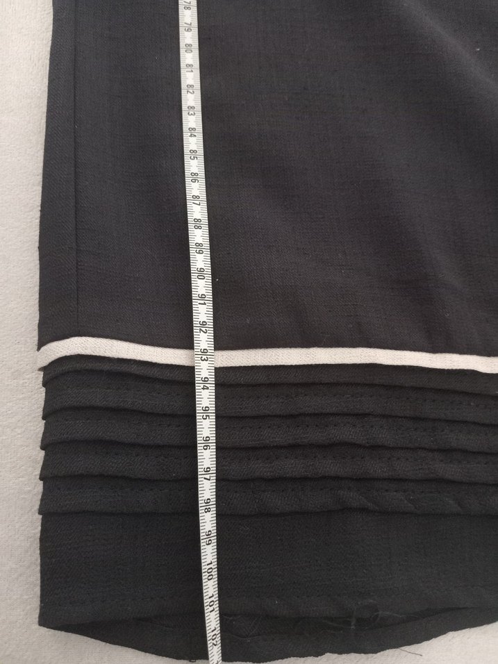 Kadın Siyah Piliseli Uzun Kumaş Pantolon - Görsel 4