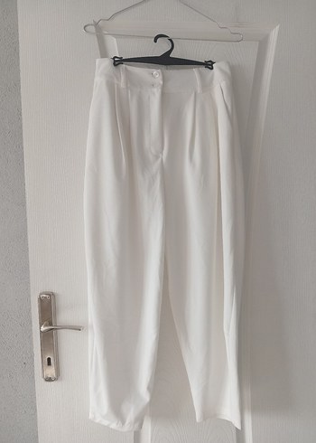 More Moss kırık beyaz yüksek bel şalvar kesim - Görsel 2