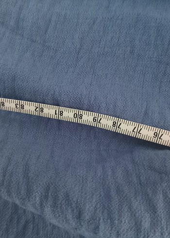 Kadın koyu indigo mavi laciverte yakın Keten Midi Elbise - Görsel 5