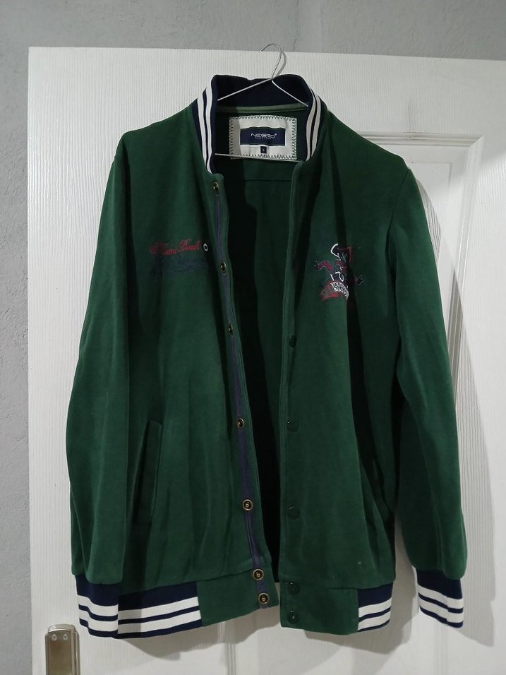 Erkek Çocuk Yeşil Baskılı kolej Ceket - Görsel 4