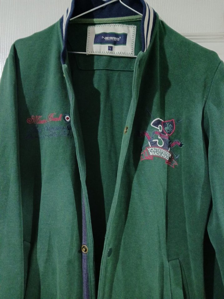 Erkek Çocuk Yeşil Baskılı kolej Ceket - Görsel 3