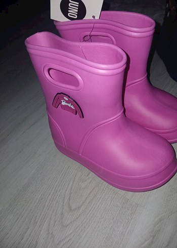 Kız Çocuk Pembe Barbie Baskılı kar Botu - Görsel 6
