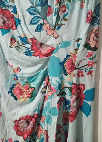 Ligralı pamuklu viskon kumaş XL beden - Görsel 9