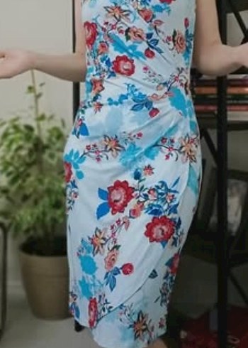 Ligralı pamuklu viskon kumaş XL beden - Görsel 2