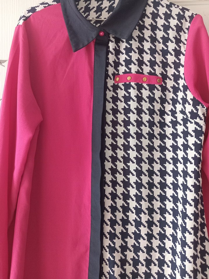 42 beden Uzun Kollu Renkli Kadın Tunik - Görsel 2