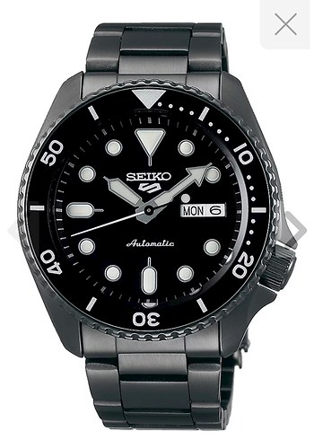 Seiko 5 sports Çelik kordon füme erkek saati